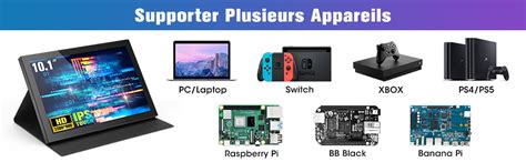 Beumons Cran Raspberry Pi Moniteur Tactile Portable Touchscreen