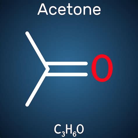 Mol Cule D Ac Tone C Tone Formule Chimique Structurelle Sur Le Fond