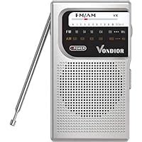 Amazon Vondior Am Fm Battery Operated Portable Pocket Radio Best