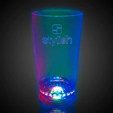 Oz Flashing Multi Color Led Pint Glass Bar Supplies Drinkware