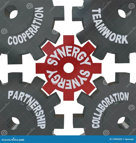 Synergy Gears Teamwork In Action Stock Illustration Illustration Of