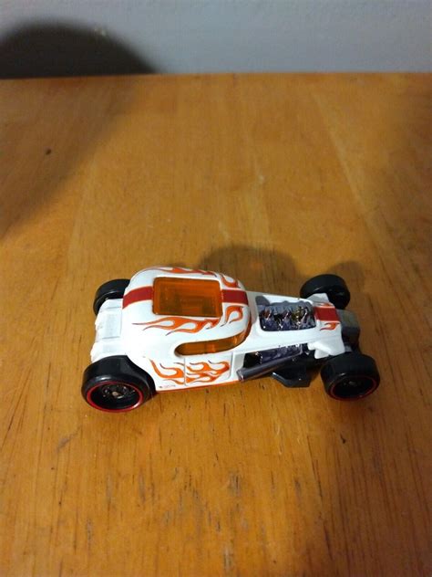 Hot Wheels Flames Mod Rod White Orange Street Rod Loose FYB