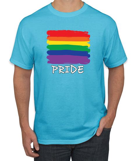 Pride Month Gay Lgbtq Flag Colors Parade Love Mens Lgbt Pride Graphic T Shirt Light Turquoise