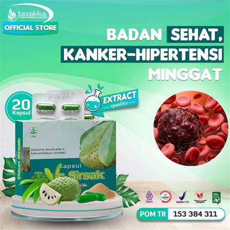 Jual Ekstrak Daun Sirsak Tazakka Kemasan Blister Kapsul Original