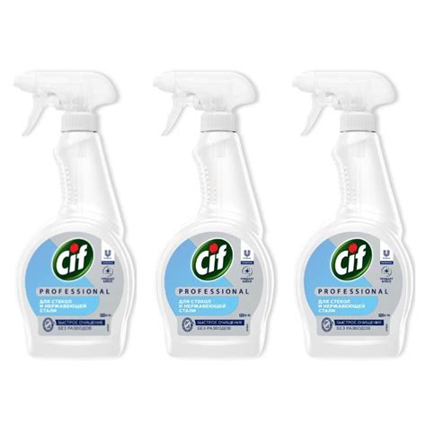 Cif Professional Чистящее средство для стекол, 500 мл, 3 шт - купить с ...