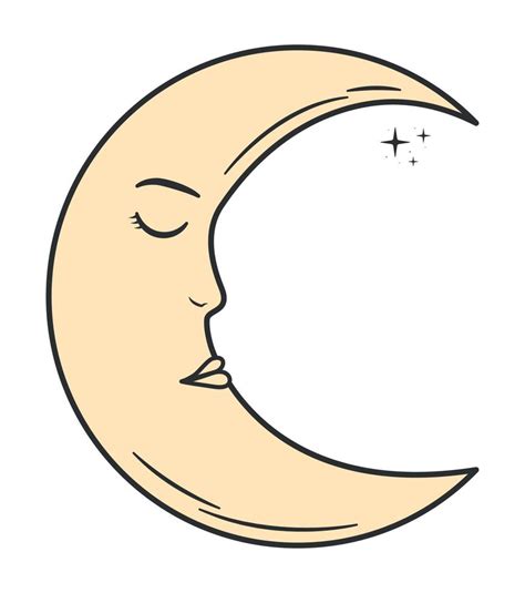 mystic moon design 21396031 Vector Art at Vecteezy