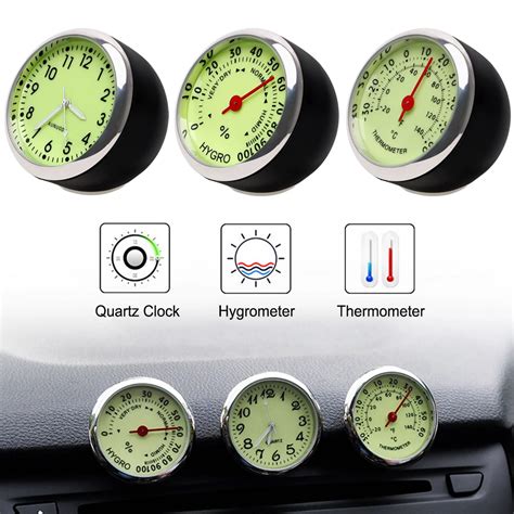 KIT D AMENAGEMENT INTERIEUR Thermometer Horloge De Voiture