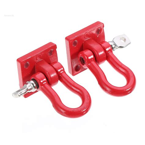 Irenen 2x Metal Front Rear Bumper Trailer Hook Mount Set For WPL RC