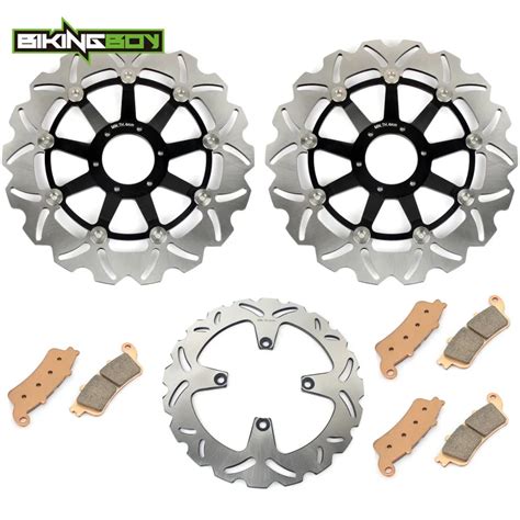 Bikingboy Front Rear Brake Discs Rotors Disks Pads For Honda Vfr Fi