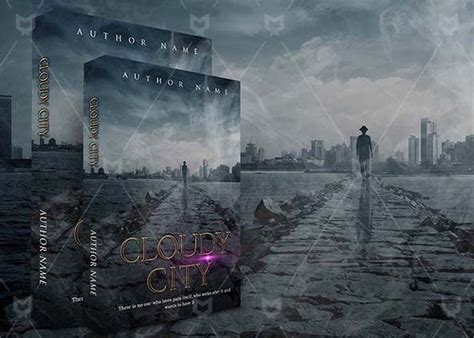 Fantasy Book Cover Design Cloudy City