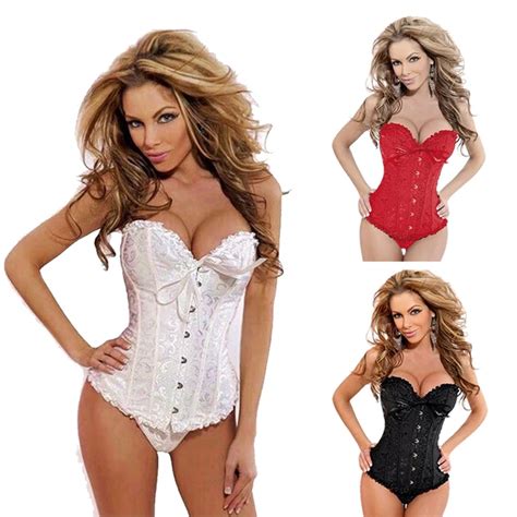 Womens Fashion Satin Classic Halter Sweetheart Basque Overbust Corset