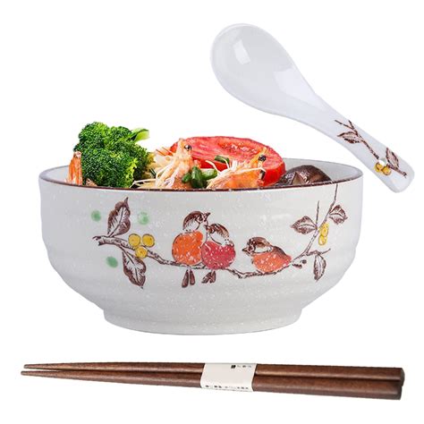 Bol a Soupe Ramen Bowl Lot de 3 Bols à Ramen en Ceramique 1050 bol