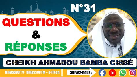 Questions R Ponses N Par Cheikh Ahmadou Bamba Ciss Haffizoullah