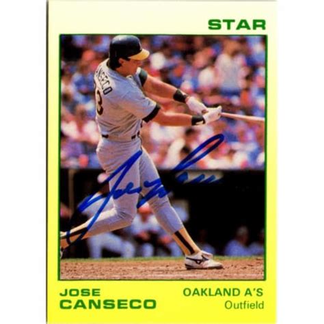 Autograph Warehouse Jose Canseco Signed Oakland Athletics