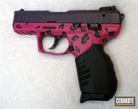 Cheetah Print Ruger Lc9s In Wild Purple Prison Pink And Graphite Black Cerakote