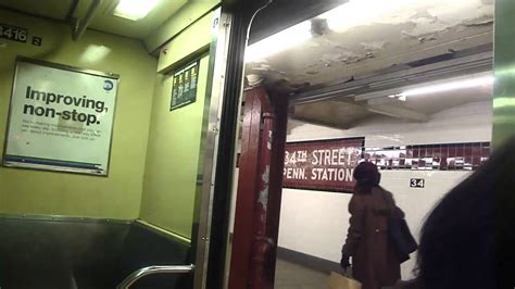 Mta New York City Subway R C Train Arriving Th St Penn Station