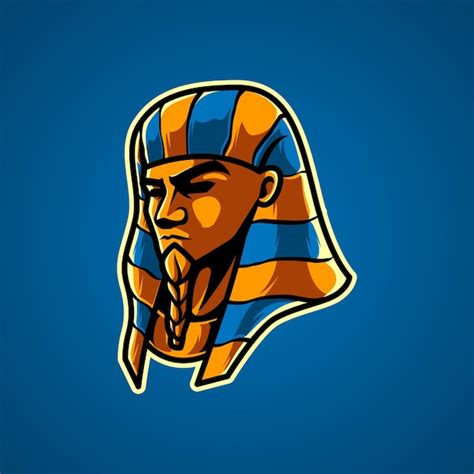 Logo De Mascotte Pharaon E Sport Vecteur Premium