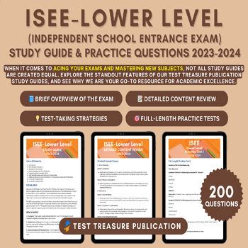 ISEE Lower Level Test Prep 2023 2024 Printable PDF Study Guide