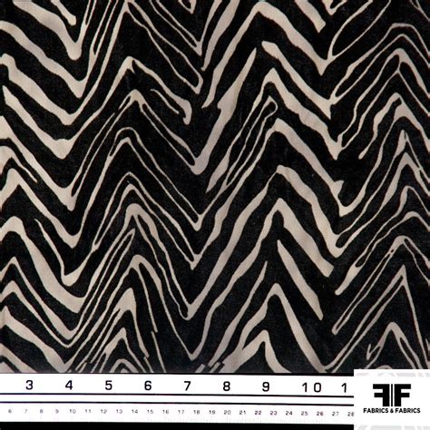 Black Zebra Print Burnout Velvet - Fabrics & Fabrics