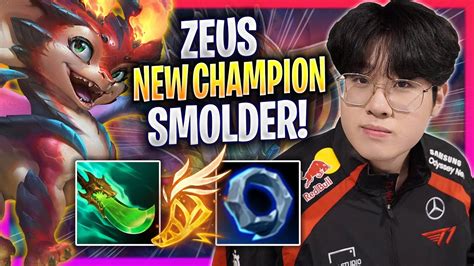 Zeus Tries New Champion Smolder Top T Zeus Plays Smolder Top Vs