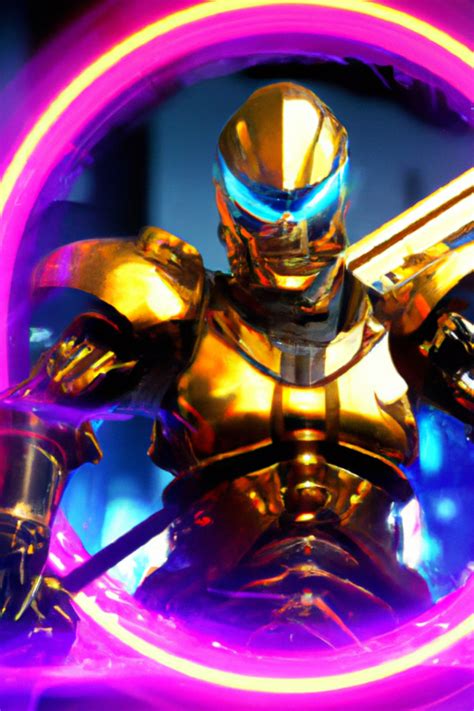 Smoothdigity Golden Terminator Warrior Purple And Gold Liquid Metal