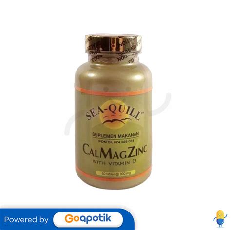 SEA QUILL CALMAGZINC BOTOL 60 TABLET Kegunaan Efek Samping Dosis