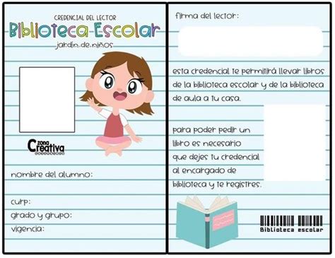 Credenciales Lectoras Para La Biblioteca 1 Imagenes Educativas