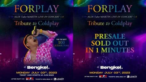 BANGGA Aldi Taher Sebut Tiket Konser Forplay Sold Out 1 Menit