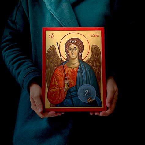 Archangel Michael Hand Painted Icon, St Michael Icon, Iconography ...