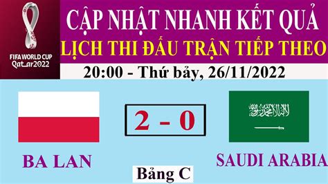 ba lan vs ả rập xê út ba lan vs saudi arabia CẬP NHẬT KẾT QUẢ WORLD