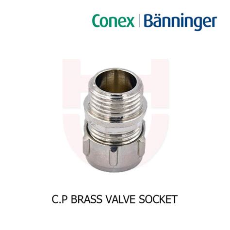 Conex Chrome Plated Brass Valve Socket Syarikat Logam Unitrade