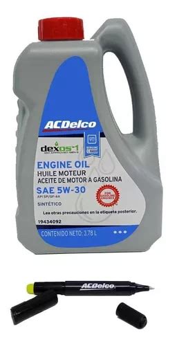 Aceite Sintético Chevrolet Gmc 5w30 Dexos Gen3 Acdelco 3 78l Envío gratis