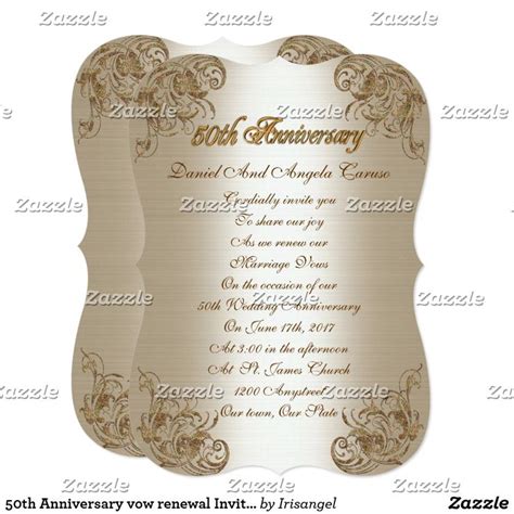 50th Anniversary Vow Renewal Invitation Zazzle Vow Renewal