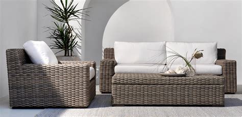 Abaco Woven Resin Wicker Outdoor Patio Furniture Crate And Barrel Canada