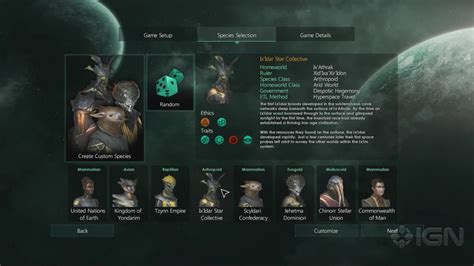 Stellaris Gameplay Clip Species Selection