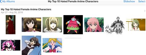 My Top 10 Hated Female Anime Characters New By D34dp00lf4n On Deviantart