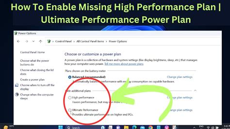 How To Enable Missing High Performance Plan Ultimate Performance