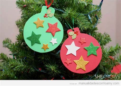 Bolas De árbol De Navidad Con Estrellas De Purpurina Hechas Con Goma