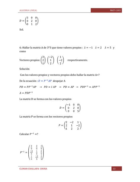 Diagonalizacion De Matrices Pdf