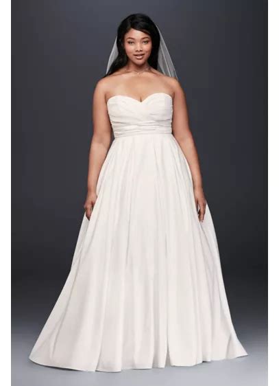 Ruched Empire Waist Plus Size Wedding Dress Davids Bridal