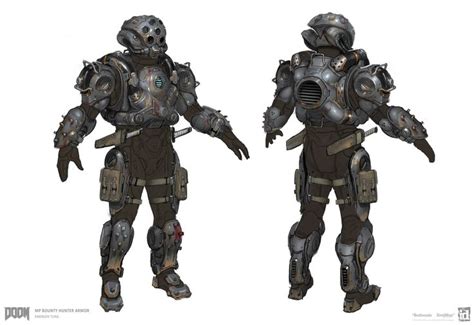 Artstation Doom Mp Bounty Hunter Armor Sets Emerson Tung Concept