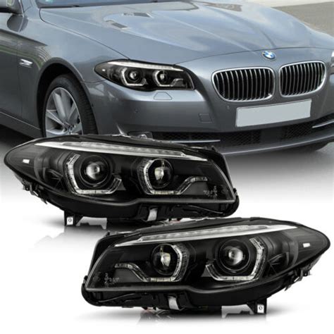 Sequential Xenon Wafs Led Drl Black Headlights For 2011 2013 Bmw F10 528i 535i Ebay