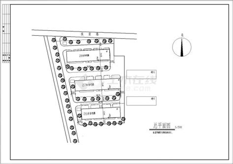 湖南某小区地下一层地上六层住宅楼建筑方案设计cad图（含总平面图）住宅小区土木在线