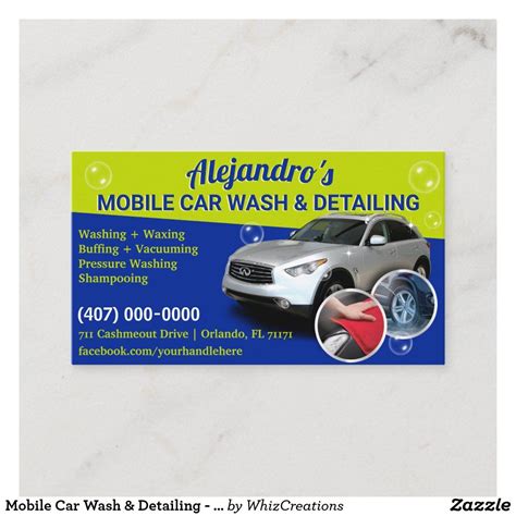 Mobile Detailing Business Cards : Mobile Auto Detailing Service ...