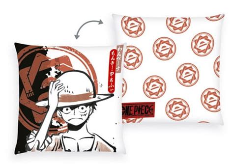 AnimeFanShop de One Piece Kissen Monkey D Ruffy im Schwarz Weiß Style