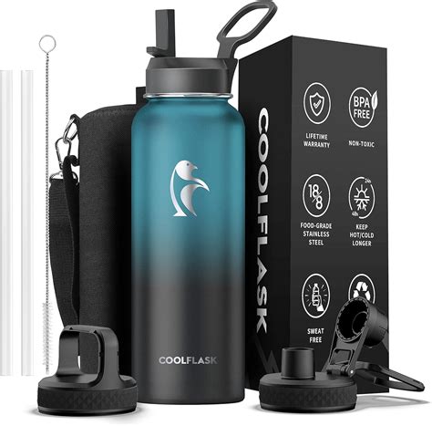 Amazon Water Bottle Oz Insulated With Straw Coolflask