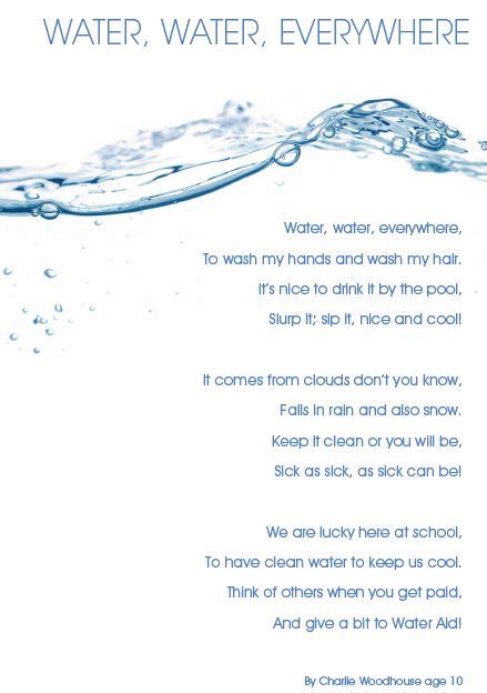 Pin By Patricia Solari On Educacion Water Poems Short Poems Kids Poems