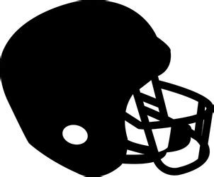 Football helmet silhouette art Royalty Free Vector Image