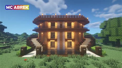 Minecraft 42 How To Build A Wooden Mansion House Wooden Mansion