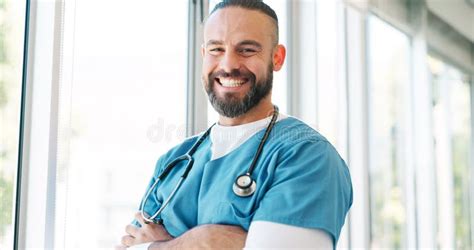 Mature Man Face Or Nurse Arms Crossed In Hospital With Surgery Ideas